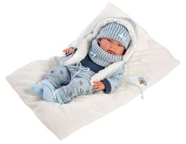 LLORENS - 73881 NEW BORN CHLAPČEK - realistická bábika bábätko s celovinylovým telom - 40