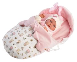 LLORENS - 73884 NEW BORN DOEVČATKO- realistická bábika bábätko s celovinylovým telom - 40 c