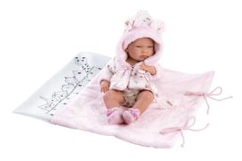 LLORENS - 73898 NEW BORN DIEVČATKO- realistická bábika bábätko s celovinylovým telom - 40 cm