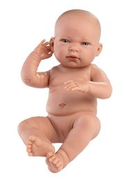 LLORENS - 84302 NEW BORN DIEVČATKO- realistické bábätko s celovinylovým telom - 43 cm