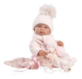 LLORENS - 84338 NEW BORN DIEVČATKO- realistická bábika bábätko s celovinylovým telom - 43 cm