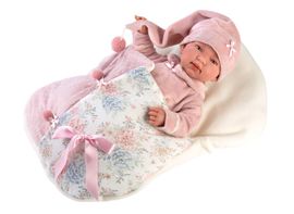 LLORENS - 84450 NEW BORN - realistická bábika bábätko so zvukom a mäkkým látkovým telom 44cm