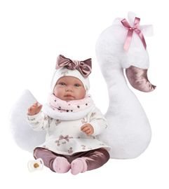 LLORENS - 84456 NEW BORN - realistická bábika bábätko so zvukmi a mäkkým látkovým telom - 44