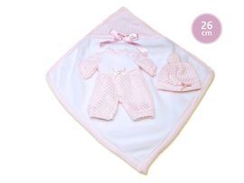 LLORENS - M26-310 oblečenie pre bábiku NEW BORN veľkosti 26 cm
