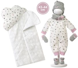 LLORENS - M843-36 oblečenie pre bábiku bábätko NEW BORN veľkosti 43-44 cm