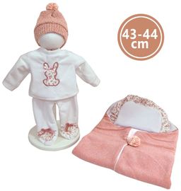 LLORENS - M844-44 oblečenie pre bábiku bábätko NEW BORN veľkosti 43-44 cm