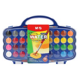 M&G - Farby vodové 36+2 farieb (23 mm) + paletka a štetec