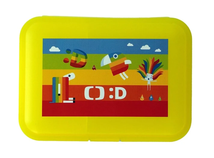 MAC TOYS - Dečko desiatový box s priehradkou žltý