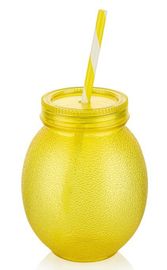 MAKRO - Pohár so slamkou Citron , Mix farieb