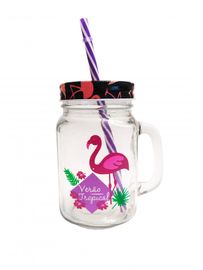 MAKRO - Pohár so slamkou Flamingo
