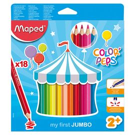 MAPED - Farebné ceruzky trojbok JUMBO Color' Peps18ks