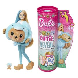 MATTEL - Barbie Cutie Reveal Barbie V Kostýme - Macko V Modrom Kostýme Delfína