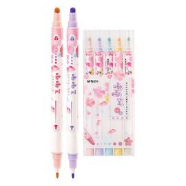 M&G - Obojstranný popisovač Sakura pastelové farby - sada 5 ks