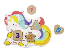 MGA - Little Tikes Wooden Critters Drevené puzzle s číslami, 3 druhy