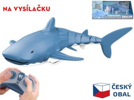 MIKRO TRADING - R/C žralok biely 34cm na batérie 2,4GHz s USB nabíjaním v krabičke