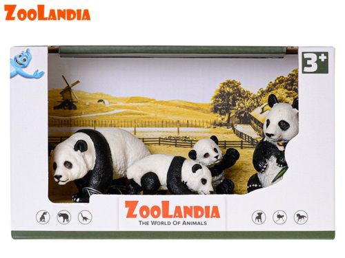 MIKRO TRADING - Zoolandia samec a samica pandy s mláďatami v krabičke