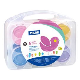 MILAN - Farby vodové prstové MILAN - 6 metalických farieb, 100 ml