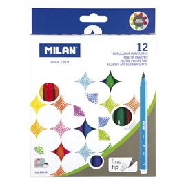 MILAN - Fixy s guľatým hrotom fine 2 mm - sada 12 ks