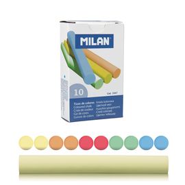 MILAN - Krieda guľatá farebná 10 ks znížená prašnosť