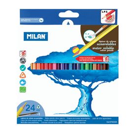 MILAN - Pastelky akvarelové 24ks so štetcom