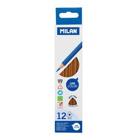 MILAN - Pastelky Ergo Grip trojhranné 12 ks, Brown