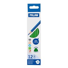 MILAN - Pastelky Ergo Grip trojhranné 12 ks, Dark Green