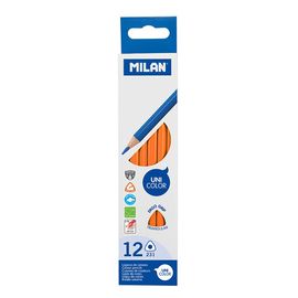 MILAN - Pastelky Ergo Grip trojhranné 12 ks, Orange