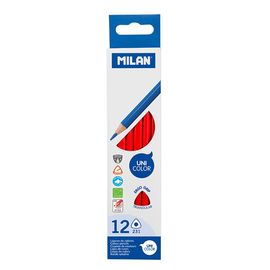 MILAN - Pastelky Ergo Grip trojhranné 12 ks, Strawberry Red