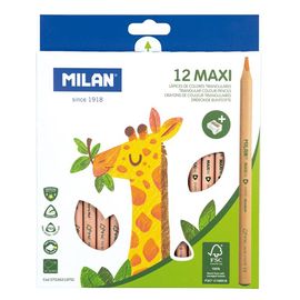 MILAN - Pastelky Maxi trojuholníkové 5 mm 12 ks + strúhadlo