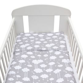 NEW BABY - 2-dielne posteľné obliečky 90/120 cm Obláčik sivé