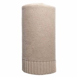 NEW BABY - Bambusová pletená deka 100x80 cm béžová