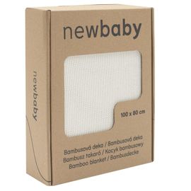 NEW BABY - Bambusová pletená deka 100x80 cm cream