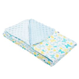 NEW BABY - Detská deka z Minky modrá 80x102 cm