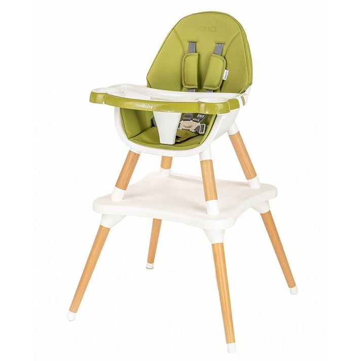 NEW BABY - Jedálenská stolička 3v1 Grace green