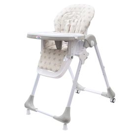 NEW BABY - Jedálenská stolička Gray Star - ekokoža