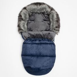 NEW BABY - Zimný fusak Lux Fleece blue