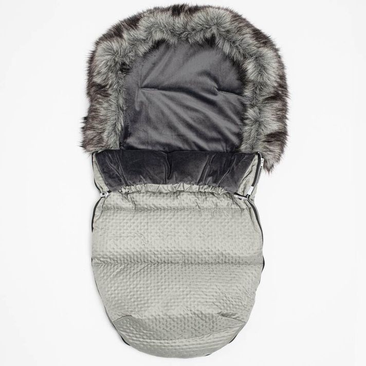 NEW BABY - Zimný fusak Lux Fleece grey
