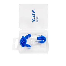 NILS - Sada silikónových špuntov do uší a nosa Aqua NQAW30 modrá