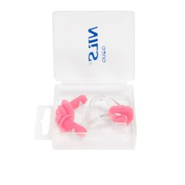 NILS - Sada silikónových špuntov do uší a nosa Aqua NQAW30 ružová