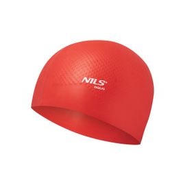 NILS - Silikónová čiapka Aqua NQC Dots červená