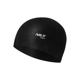 NILS - Silikónová čiapka Aqua NQC Dots čierná