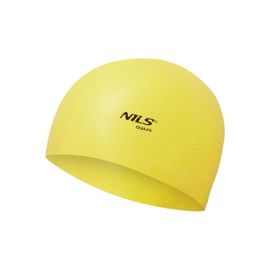 NILS - Silikónová čiapka Aqua NQC Dots žltá