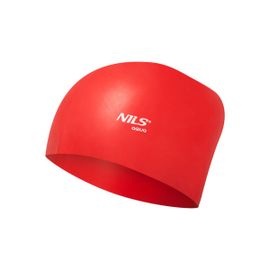 NILS - Silikónová čiapka na dlhé vlasy Aqua NQC LH červená