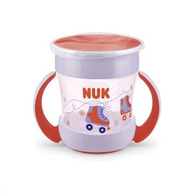 NUK - Detský hrnček Mini Magic 360 ° s viečkom červená