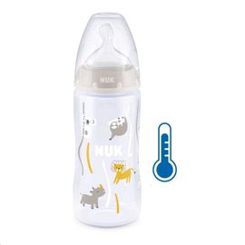 NUK - Dojčenská fľaša FC+Temperature Control 300 ml BOX-Flow Control cumlík beige