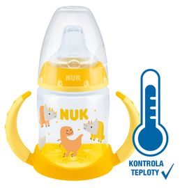 NUK - FC fľaštička na učenie s kontrolou teploty150 ml žltá