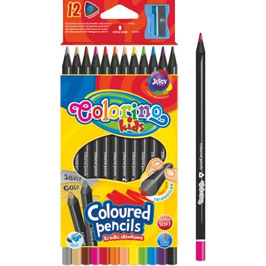 PATIO - Colorino pastelky z čierneho dreva 12 farieb
