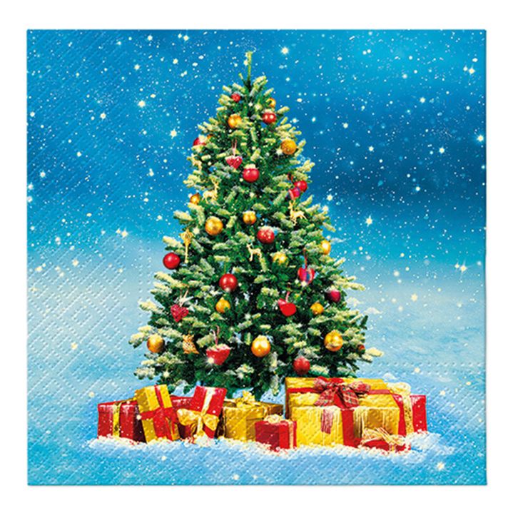 PAW - Obrúsky L 33x33cm Christmas Tree Gifts