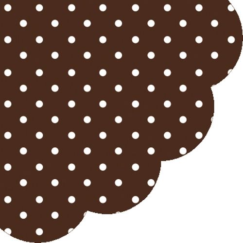 PAW - Obrúsky R 32 cm Dots Chocolate