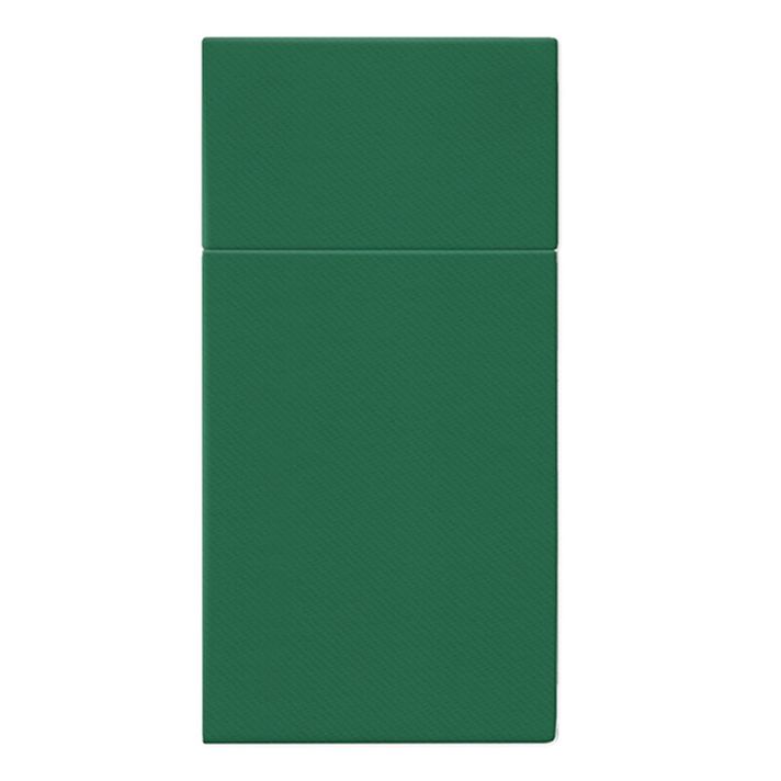 PAW - Vrecká na príbory AIRLAID 40x40 cm UNICOLOR (dark green), 25 ks/bal